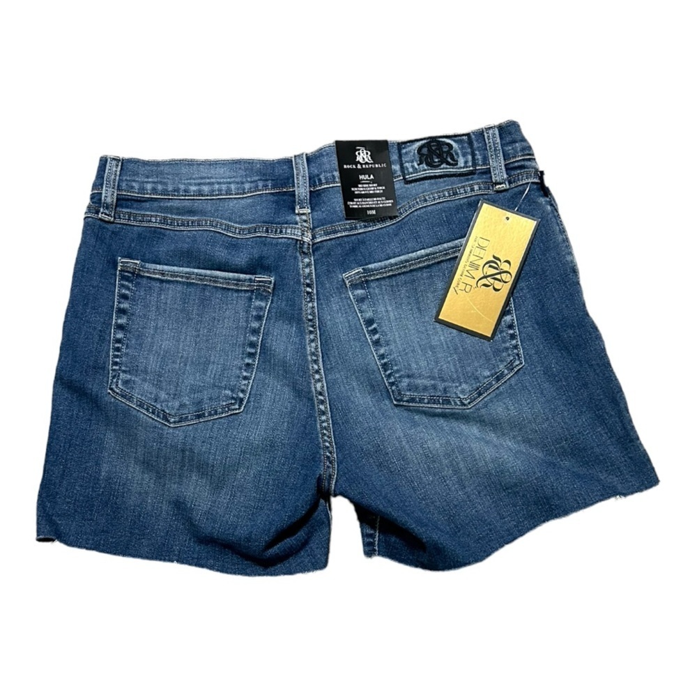 Rock & Republic Denim Rx Shaping Misses Hula Jean Shorts Size 10 NWT - Picture 2 of 11